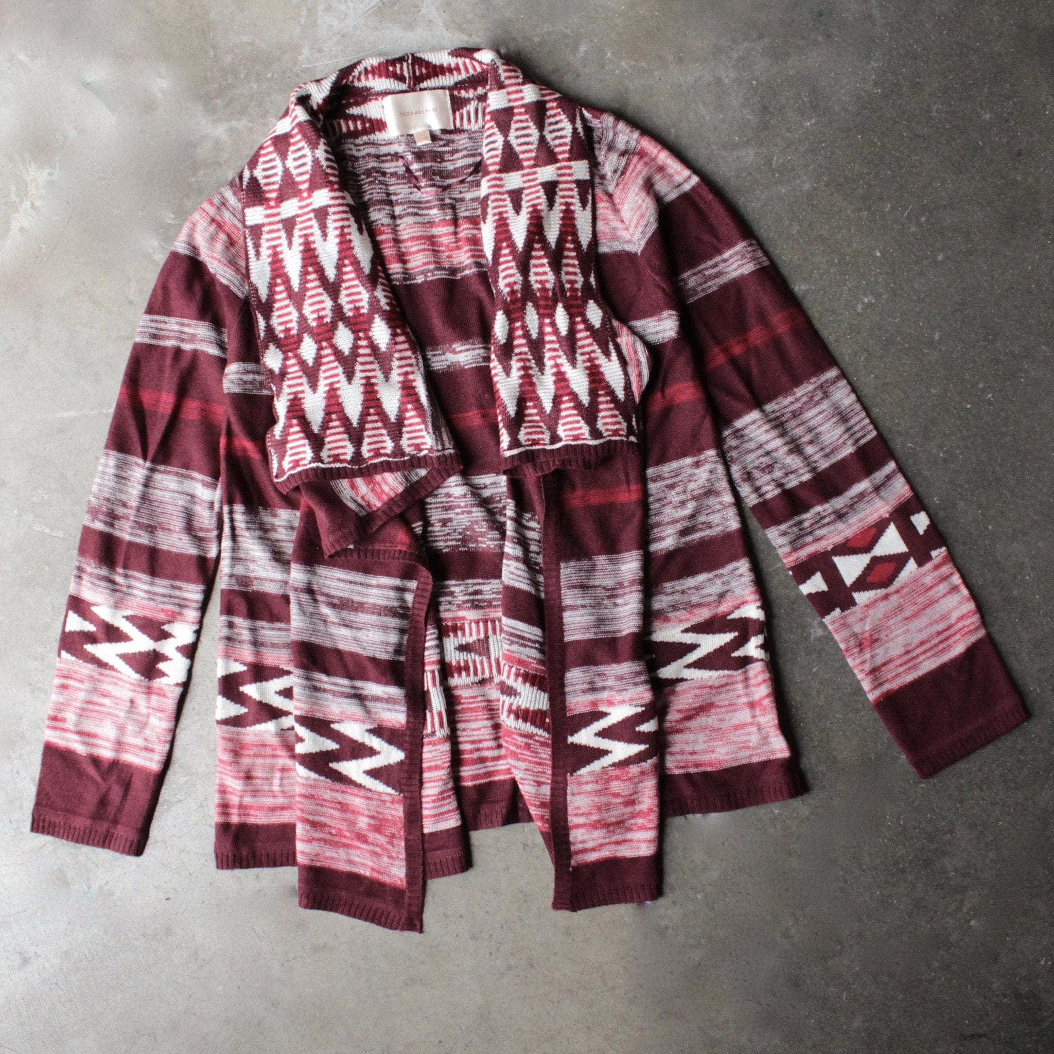 Aztec Wrap Cardigan Sweater