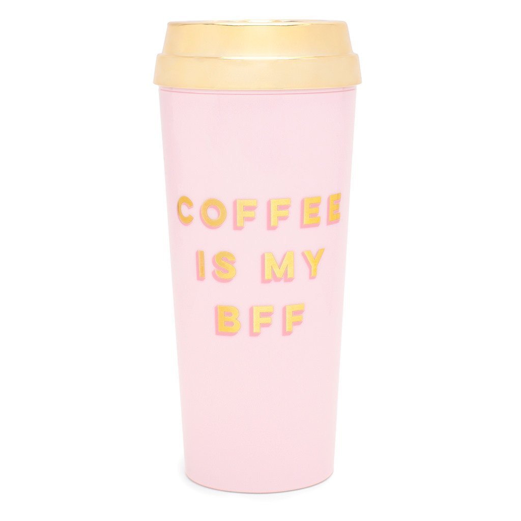 Ban.do Hot Stuff Insulated Thermal Travel Mug Tumbler, 16oz, But First  Coffee