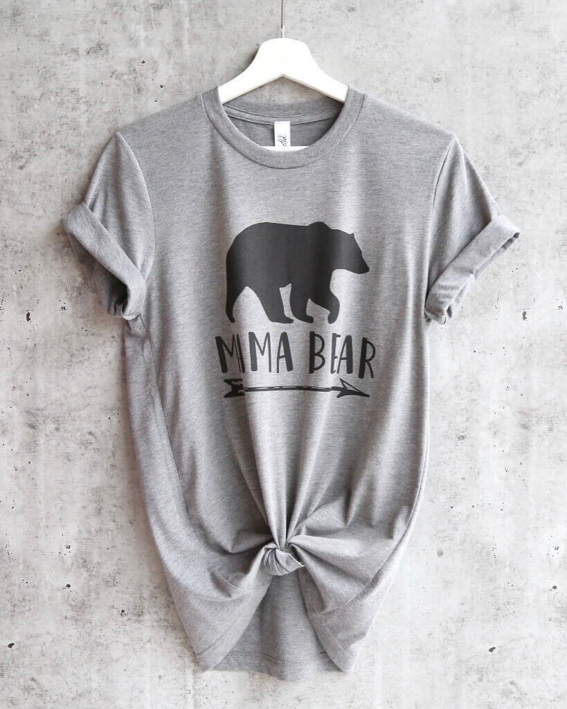 Distracted - Mama Bear Unisex T-Shirt in Heather Grey – Shop Hearts