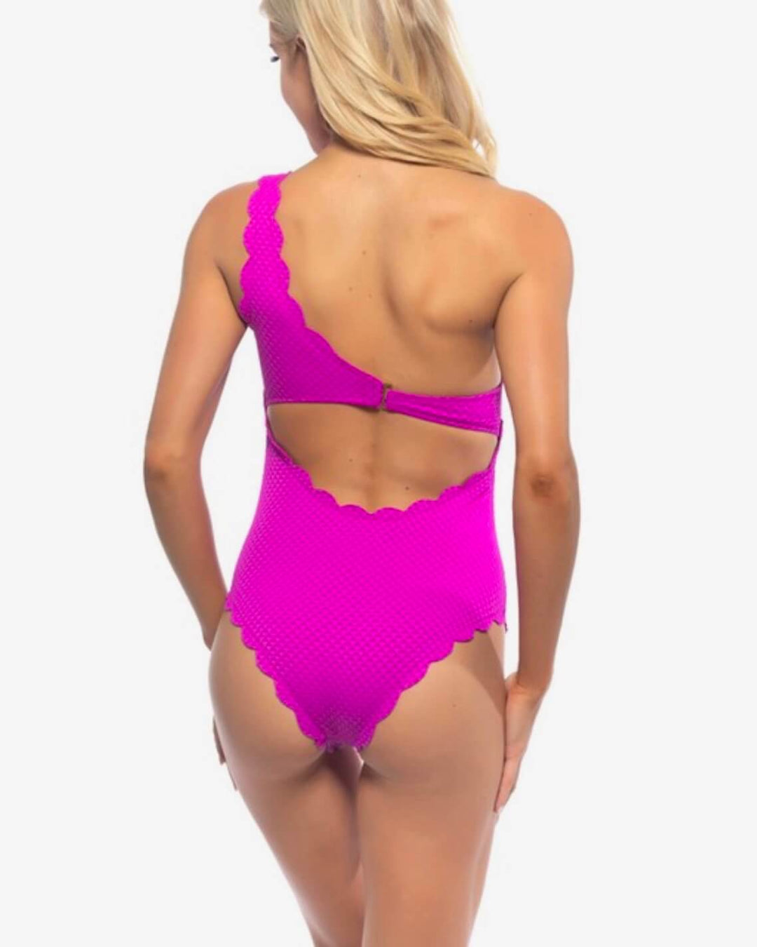 Sunshine Scalloped One Piece in Magenta