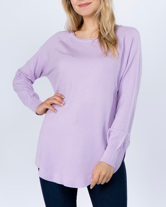 Dreamers - Shirttail Hem Sweater in More Colors