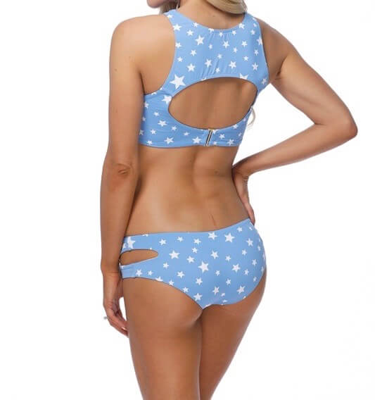 Seeing Stars - High Neck Bikini Set - Blue