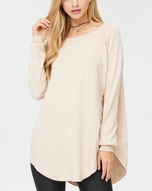 Dreamers - Shirttail Hem Sweater in More Colors