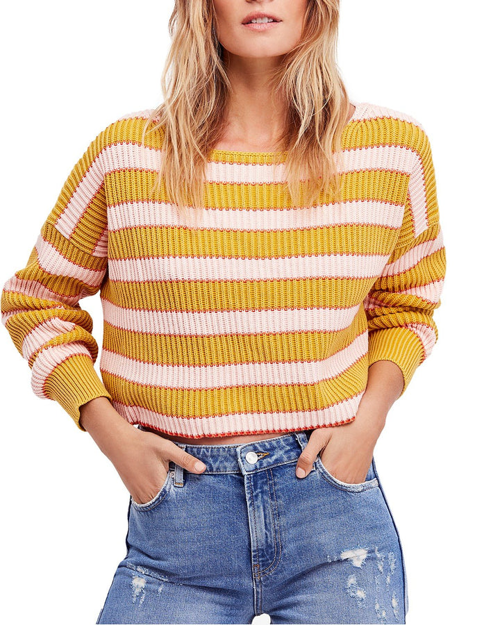 Free People - Just My Stripe Pullover in Multi