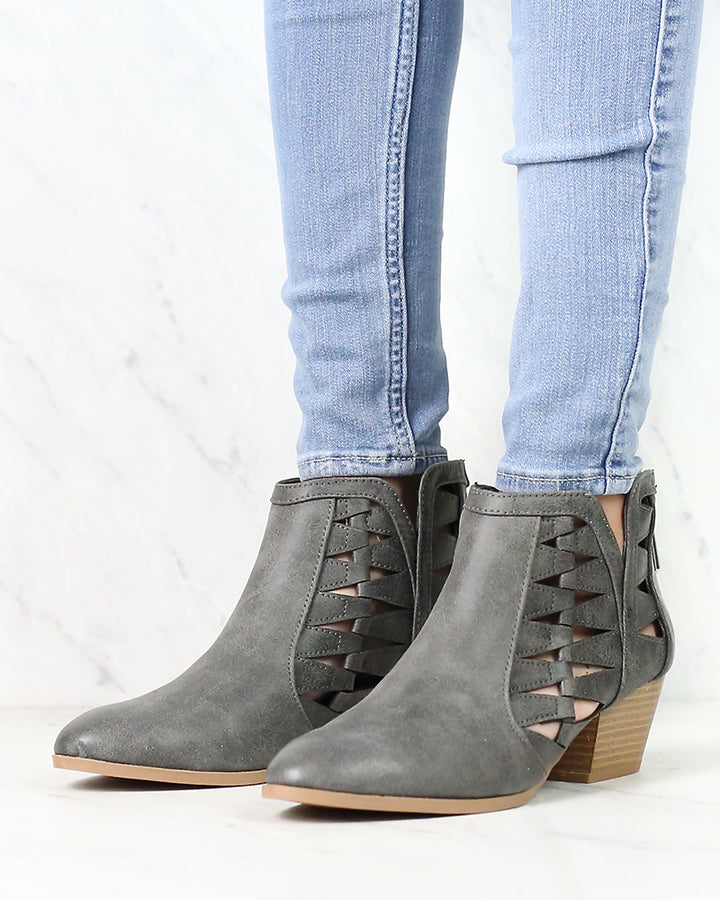 Alesso Chunky Stacked Heel Cut Out Bootie in More Colors