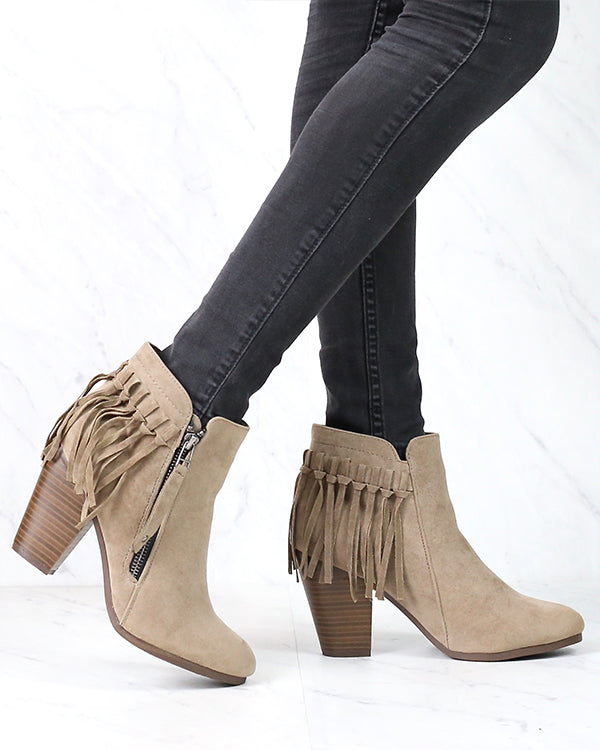 Boho Fringe Ankle Booties in More Colors