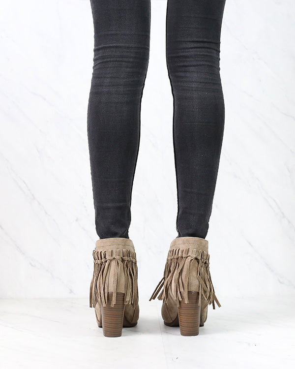 Boho Fringe Ankle Booties in More Colors