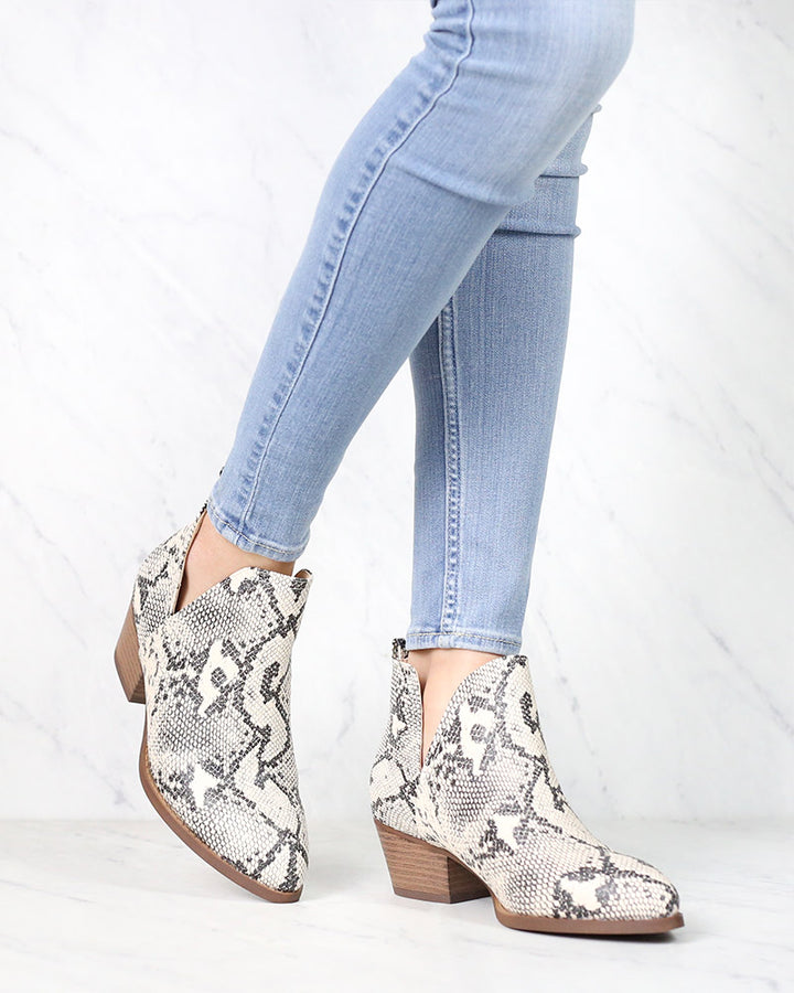 Chinese Laundry - Caring Snake Print Ankle Booties