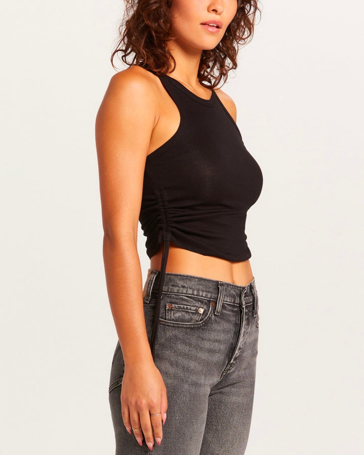 Rachel Ruched Drawstring Cropped Tank in More Colors