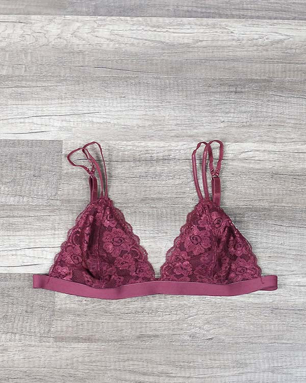 Floral Triangle Lace Bralette in More Colors – Shop Hearts