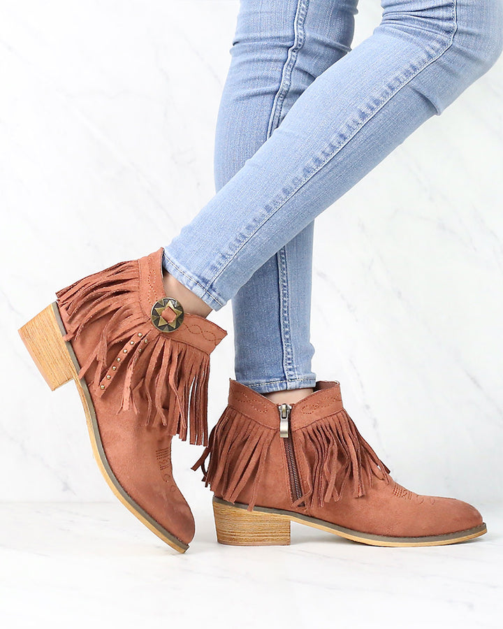 Fringe Boho Ankle Booties in More Colors