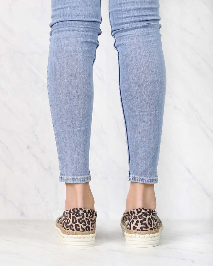 Going Somewhere Leopard Print Slip On Sneakers