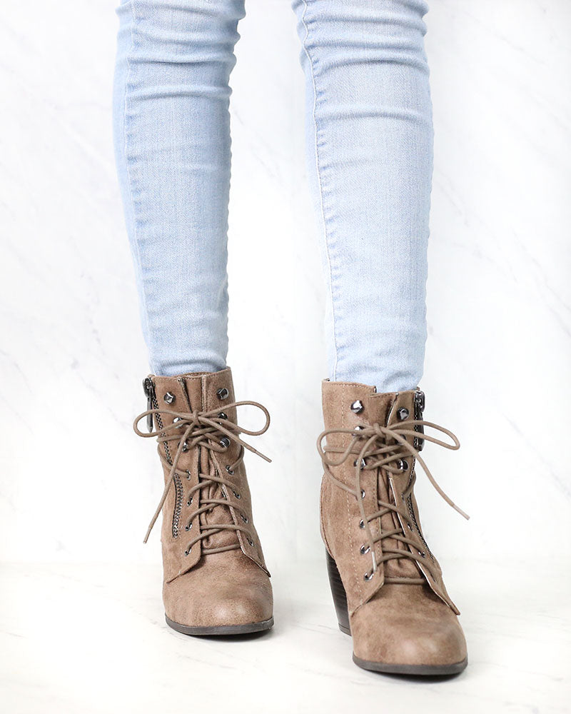 High Road Suede Heel Ankle Boots in More Colors