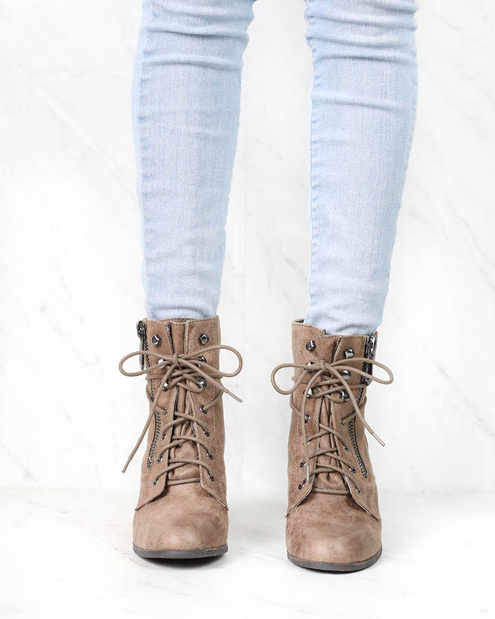 High Road Suede Heel Ankle Boots in More Colors