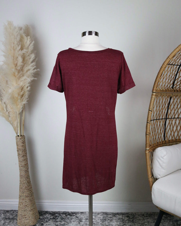 Honey Punch - Knot It Front Knot T-Shirt Dress in More Colors