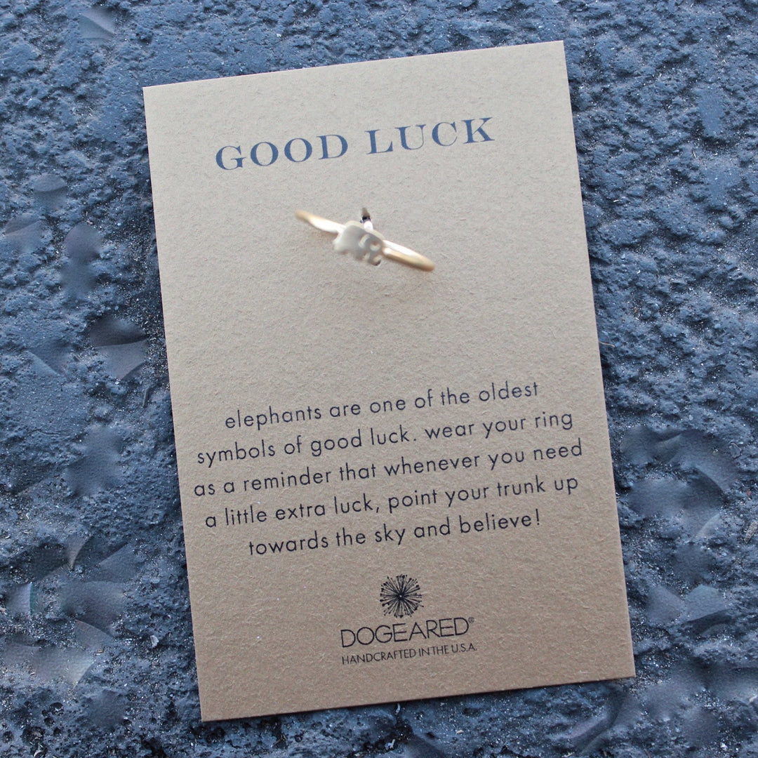 dogeared - good luck elephant ring - shophearts - 4