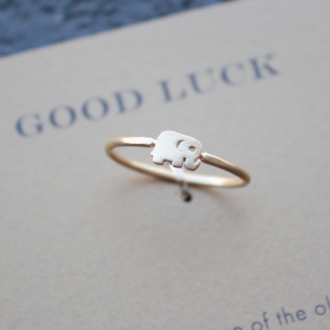 dogeared - good luck elephant ring - shophearts - 3