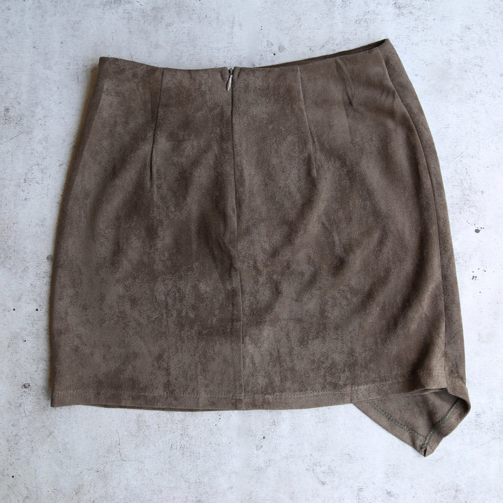 Knot That Way Vegan Suede Skirt in More Colors