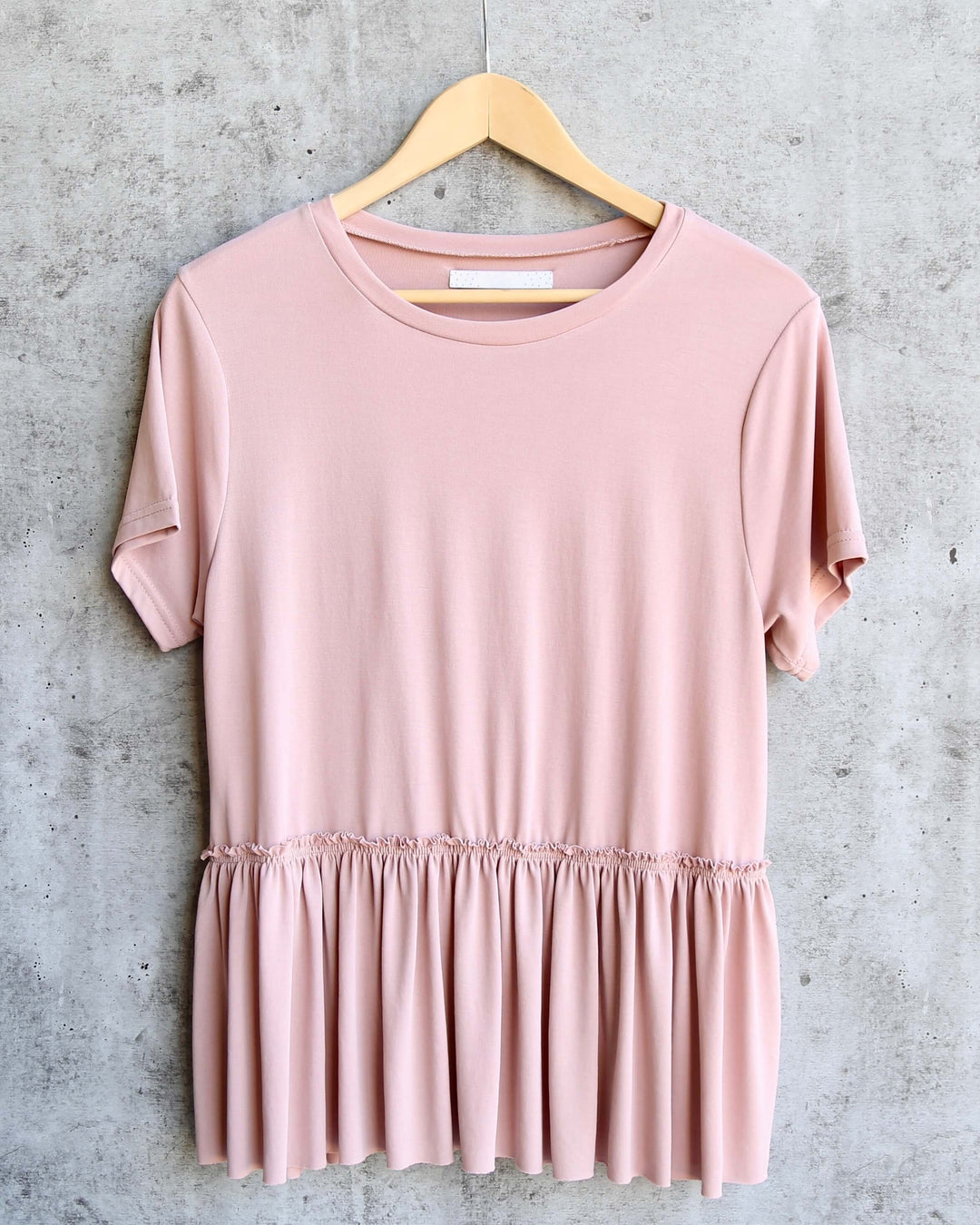 Dreamers - Dainty Peplum Top in Pink