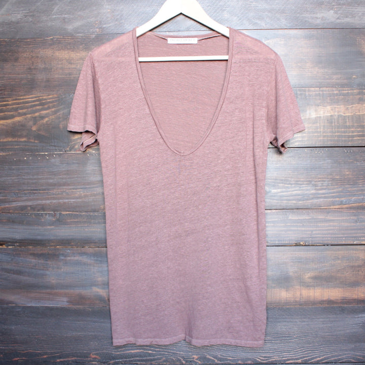 project social t - grace linen v neck tee - shophearts - 1