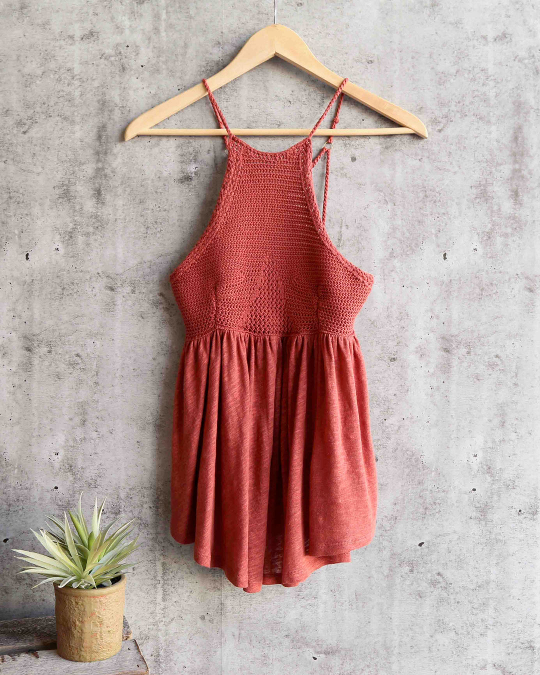 Free People - Road Trip Crochet Tank in Copper