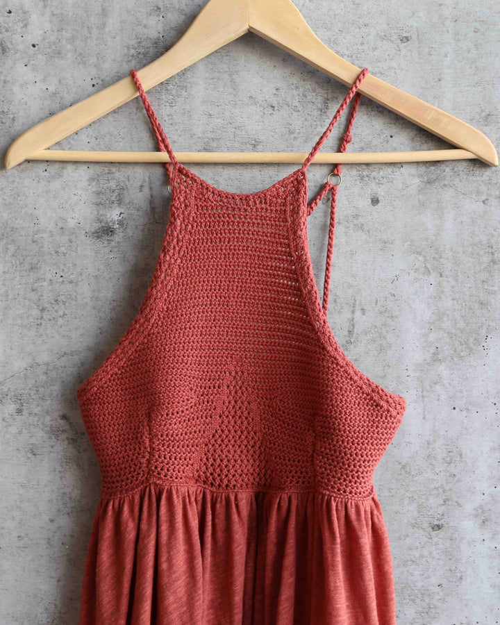 Free People - Road Trip Crochet Tank in Copper