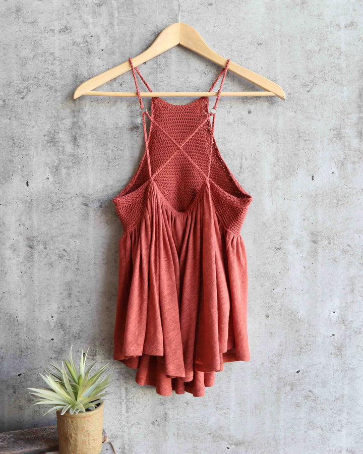 Free People - Road Trip Crochet Tank in Copper