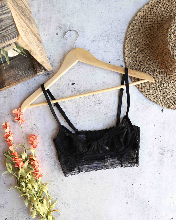 Free People - Intimately FP Sorento Longline Underwire Demi Bra - black