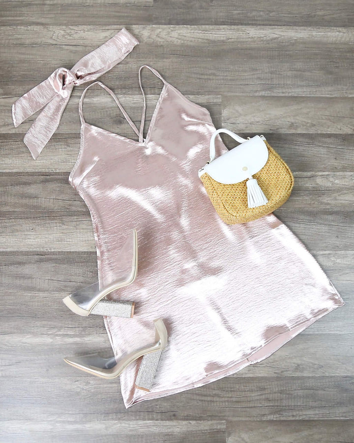 Reverse - Choker Slip Dress in Light Pink