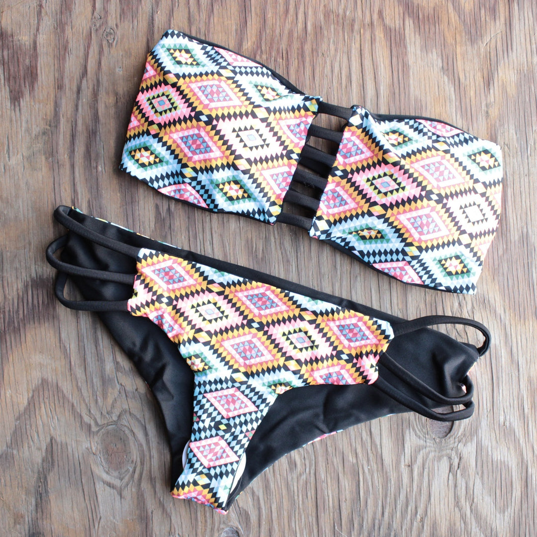 khongboon swimwear - passau reversible full-cut handmade bikini - shophearts - 1