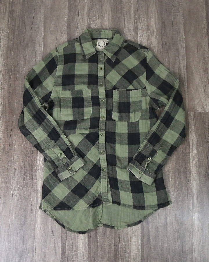 Sea Gypsies - Coney Button Front Plaid Shirt