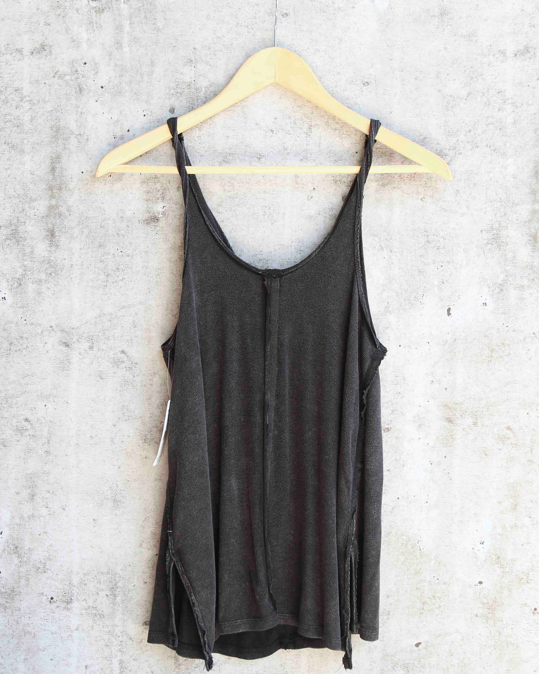 Free People - Scarlett Tank in Washed Black