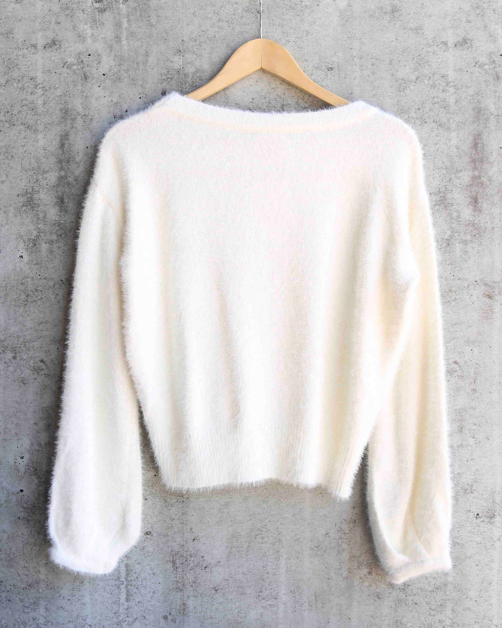 Fuzzy Cropped Sweater in More Colors