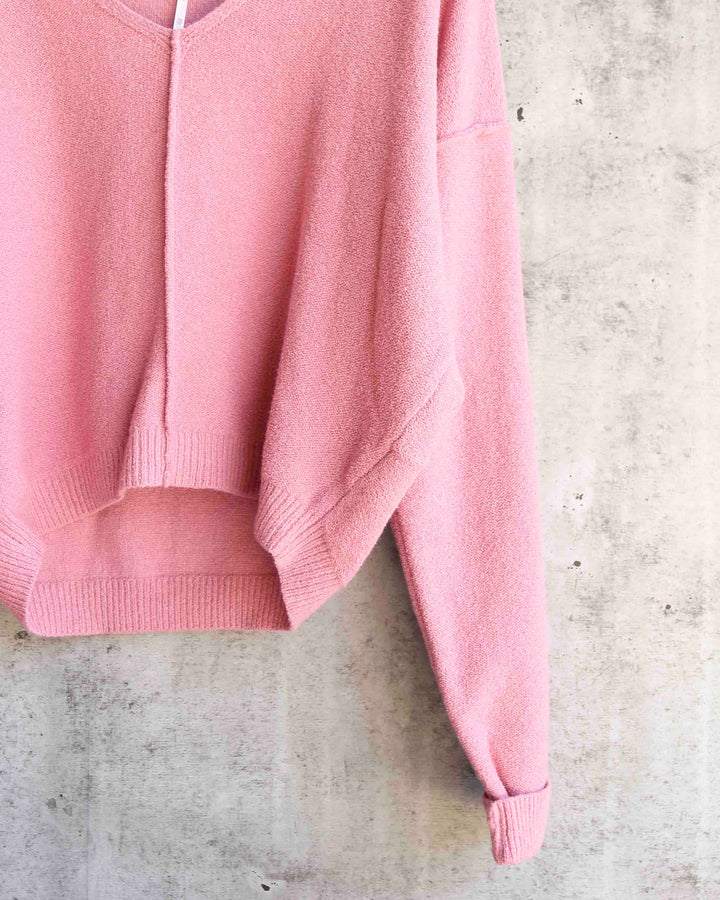 Free People - Take Me Places Pullover in Pink