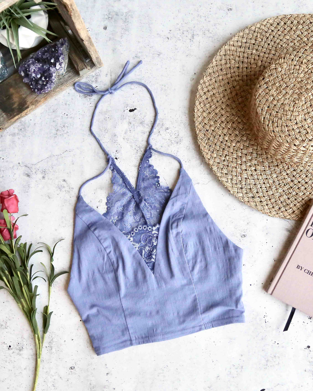 free people - Intimately FP The Century Brami Longline Bralette - chambray