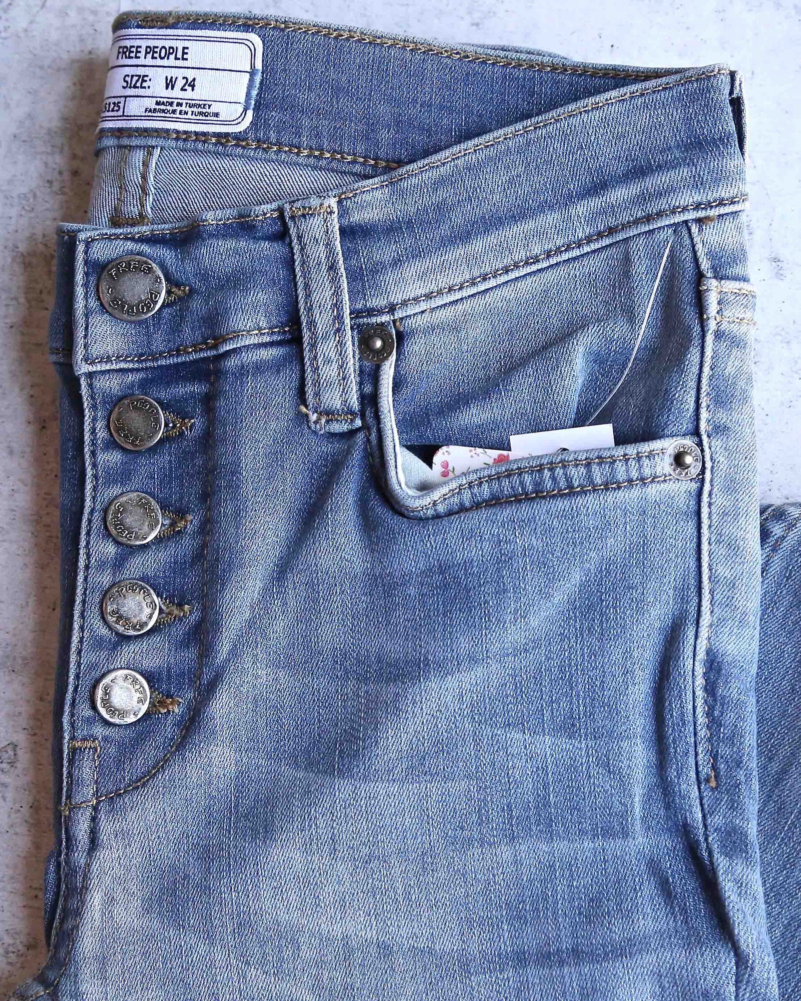 Reagan button front fashion jean