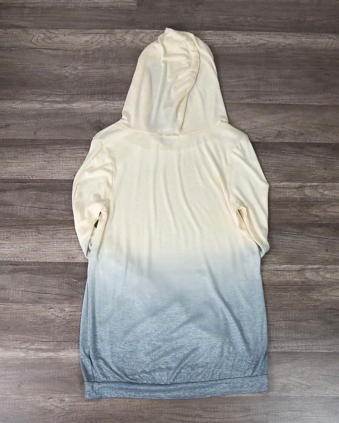 FINAL SALE - Ombre Lightweight Sweatshirt Hoodie in Yellow to Blue