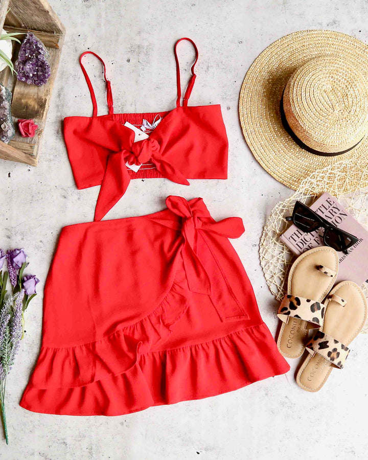 Reverse - Fawn Two Piece Set in Red