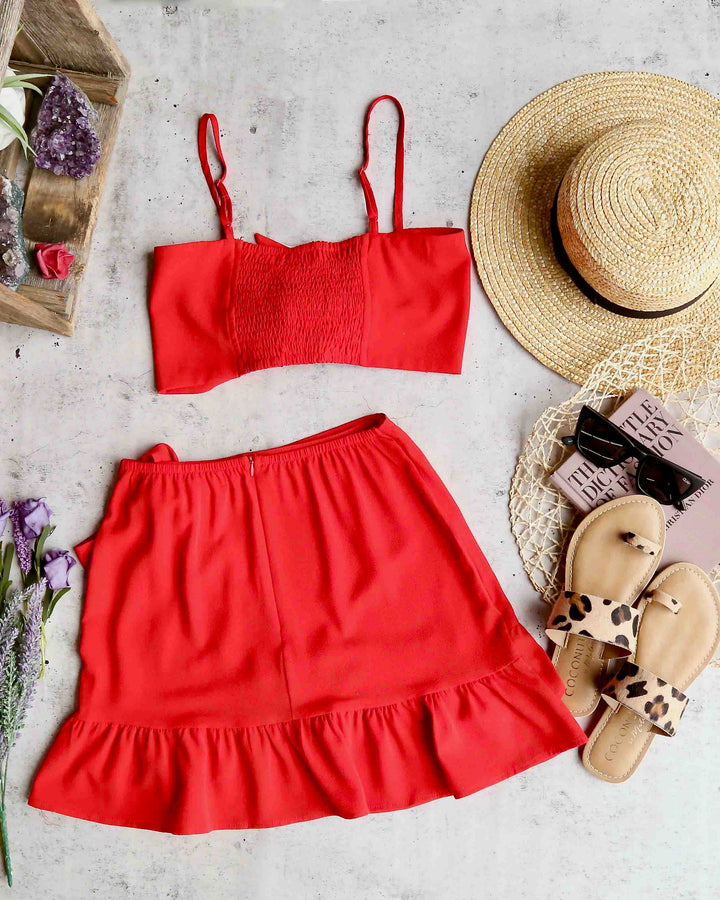 Reverse - Fawn Two Piece Set in Red