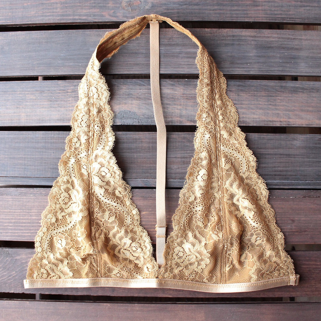 intimate lace halter t-strap bralette (8 colors) - shophearts - 5