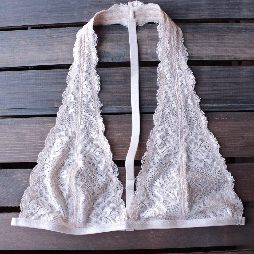 intimate lace halter t-strap bralette (8 colors) - shophearts - 6