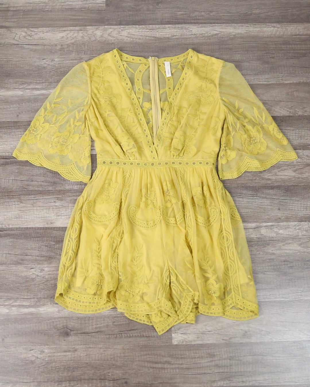 Honey Punch - As You Wish Embroidered Lace Romper (Women) - More Colors