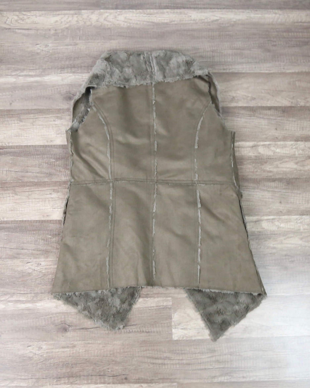 Draped Faux Sherpa Vest in More Colors