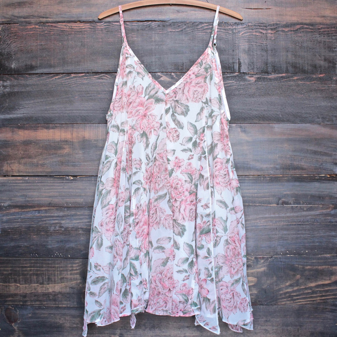 melrose place floral chiffon swing dress - shophearts - 1