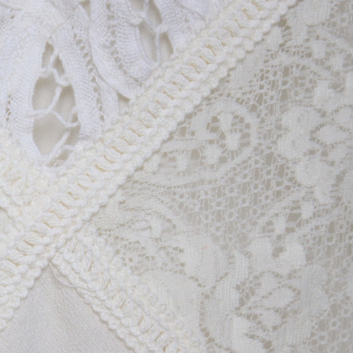 Final Sale - Mock Neck Lace Dress in Cream