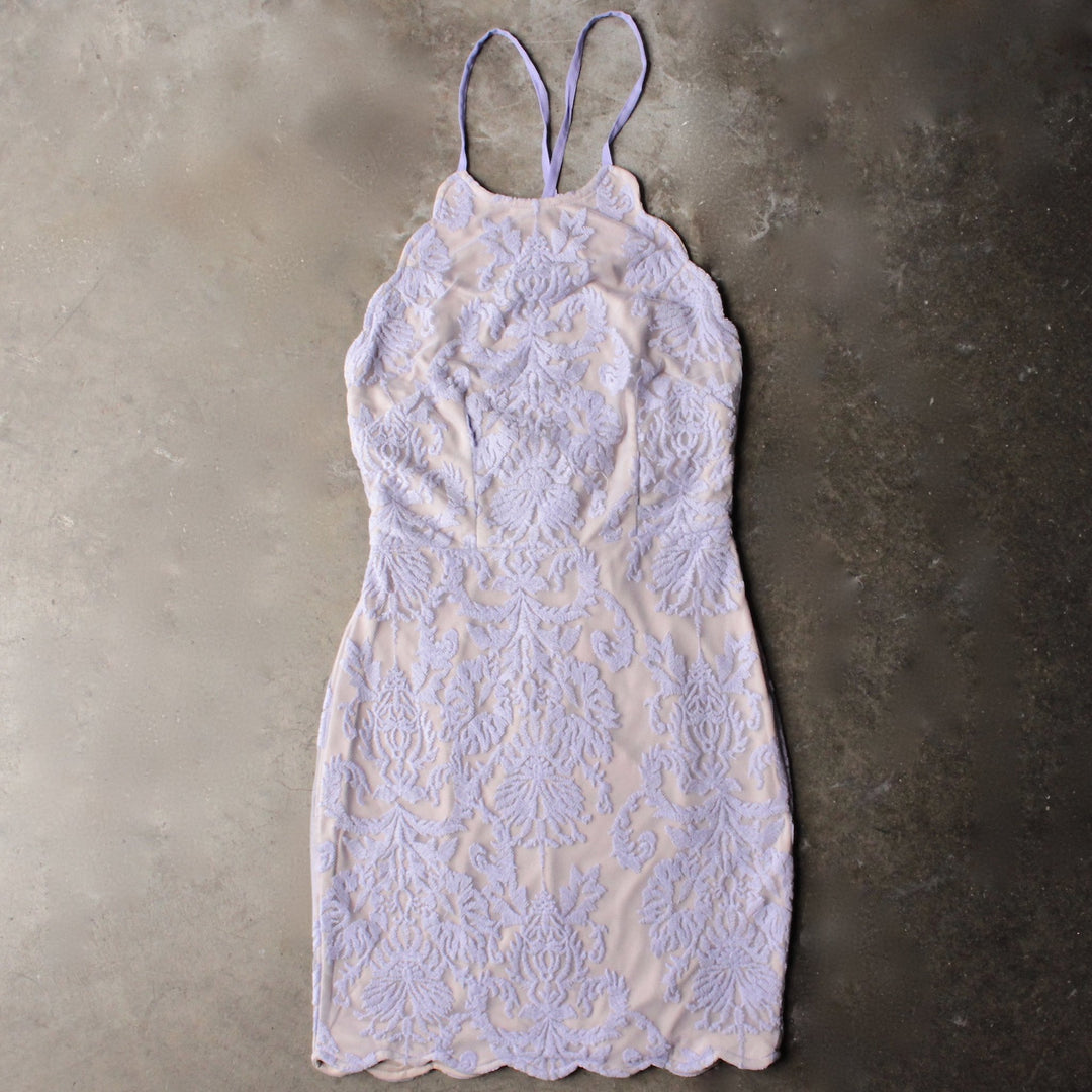 up all night scallop edge lace dress - lilac - shophearts - 2