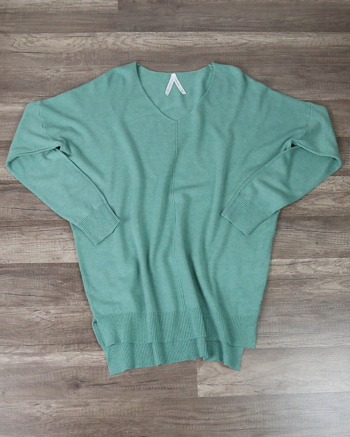 Dreamers - Front Seam V-Neck Sweater in More Colors