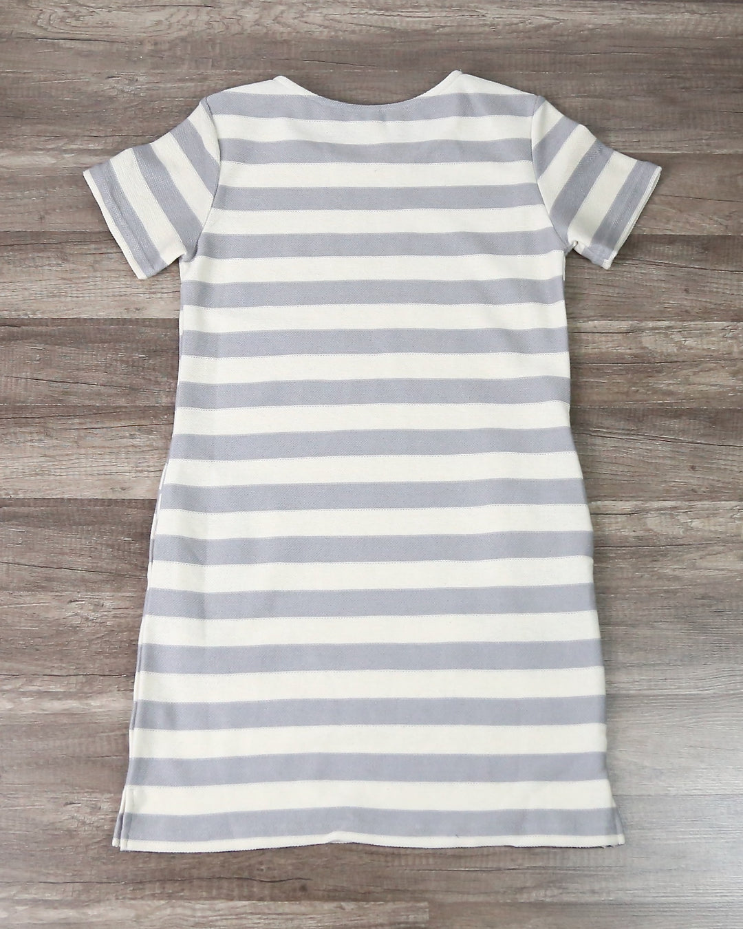 Striped French Terry Tee Shirt Dress