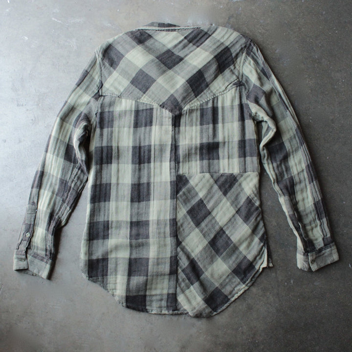 sea gypsies - coney button front plaid shirt - shophearts - 2