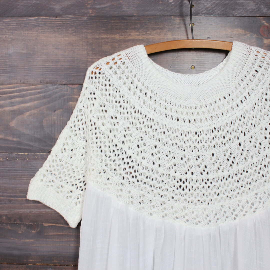 desert wanderer knit tunic in ivory - shophearts - 2